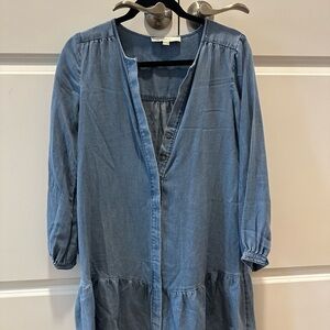 LOFT Light Blue Chambray Dress